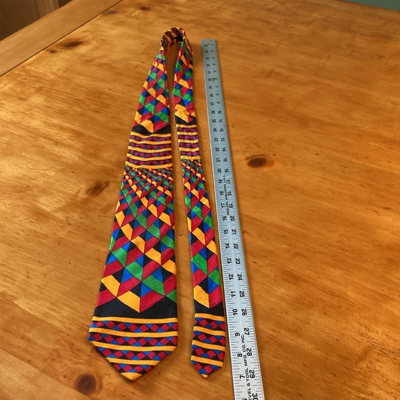 Rush Limbaugh No Boundaries Geometric Multi-Color Silk Neck Tie - Picture 9 of 12